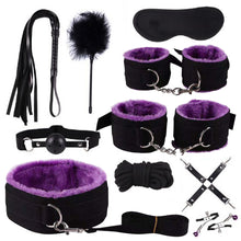 Load image into Gallery viewer, 8/10Pcs BDSM Kits Sex Bondage Set Handcuffs Gag Whip Nipple Clamps Erotic Sex Toys for Women Couples Adult Sexy Game