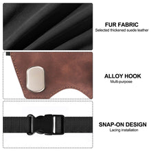 Load image into Gallery viewer, Car Suede Leather Hook Sports Seat Back with Dual Hooks Integrated Vehicle Hook for Car Storage Metal Hook