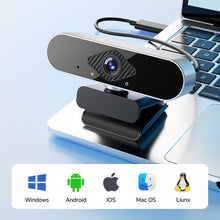 Load image into Gallery viewer, 1080P 2K 4K Full HD Webcam with Auto-Focus & AI Built-in Microphone Rotatable Stand for Video Conferencing Streaming & Online Broadcast
