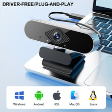 Load image into Gallery viewer, 1080P 2K 4K Full HD Webcam with Auto-Focus & AI Built-in Microphone Rotatable Stand for Video Conferencing Streaming & Online Broadcast