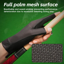 Load image into Gallery viewer, 1PC Printed Style Three-Fingered Billiards Gloves For Left Hand Anti-Slip Silk Breathable Snooker Gloves Self-Adhesive Self-Adhesive Cloth Fixed Billiards Supplies