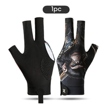 Load image into Gallery viewer, 1PC Printed Style Three-Fingered Billiards Gloves For Left Hand Anti-Slip Silk Breathable Snooker Gloves Self-Adhesive Self-Adhesive Cloth Fixed Billiards Supplies