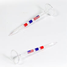 Load image into Gallery viewer, 10PCS 8.3CM Plastic Golf Tees With Colorful Flag Pattern Mug Design Transparent Golf Tee