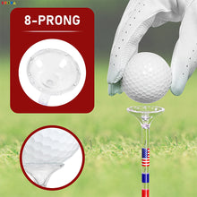 Load image into Gallery viewer, 10PCS 8.3CM Plastic Golf Tees With Colorful Flag Pattern Mug Design Transparent Golf Tee