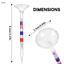 Load image into Gallery viewer, 10PCS 8.3CM Plastic Golf Tees With Colorful Flag Pattern Mug Design Transparent Golf Tee