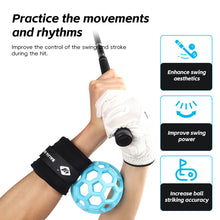 Load image into Gallery viewer, Golf Swing Trainer Magic Ball With Wrist Fixator Swing Practice Corrector Golf Equipment