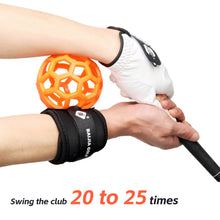 Load image into Gallery viewer, Golf Swing Trainer Magic Ball With Wrist Fixator Swing Practice Corrector Golf Equipment