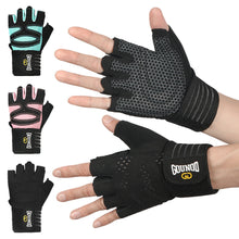 Load image into Gallery viewer, 1 Pair Half-Finger Fitness Gloves With Wrist Guards Anti-Slip And Wear-Resistant Extended Sports Gloves For Strength Training