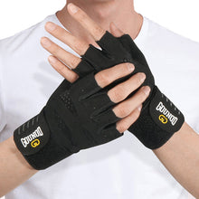 Load image into Gallery viewer, 1 Pair Half-Finger Fitness Gloves With Wrist Guards Anti-Slip And Wear-Resistant Extended Sports Gloves For Strength Training