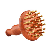 Load image into Gallery viewer, Brass Meridian Brushing Meridian Dredging Artifact Massage Brushing Stomach Abdomen Hands Legs Back Scraping Head Meridian Comb