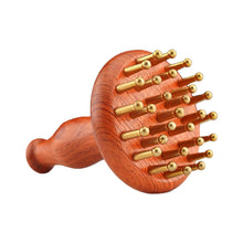 Load image into Gallery viewer, Brass Meridian Brushing Meridian Dredging Artifact Massage Brushing Stomach Abdomen Hands Legs Back Scraping Head Meridian Comb