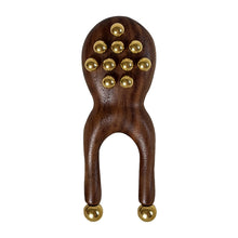 Load image into Gallery viewer, Brass Walnut Frog Massager Facial Fascia Lifting Nose Bridge Lifting Eye Beauty and Massage Tool Facial Massager
