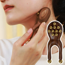Load image into Gallery viewer, Brass Walnut Frog Massager Facial Fascia Lifting Nose Bridge Lifting Eye Beauty and Massage Tool Facial Massager