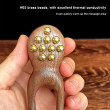 Load image into Gallery viewer, Brass Walnut Frog Massager Facial Fascia Lifting Nose Bridge Lifting Eye Beauty and Massage Tool Facial Massager