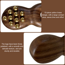 Load image into Gallery viewer, Brass Walnut Frog Massager Facial Fascia Lifting Nose Bridge Lifting Eye Beauty and Massage Tool Facial Massager