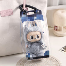Load image into Gallery viewer, For 17cm Labubu V2 V3 15cm Cotton Doll Outfit Crossbody Pain Bag PVC Storage Bag Dolls Display Bag