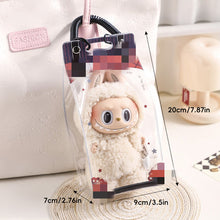 Load image into Gallery viewer, For 17cm Labubu V2 V3 15cm Cotton Doll Outfit Crossbody Pain Bag PVC Storage Bag Dolls Display Bag