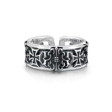 Load image into Gallery viewer, Men's Vintage Cross Open Ring Gothic Punk Style Retro Hip-Hop Punk Adjustable Finger Ring Gift For Friends Lover