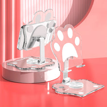 Load image into Gallery viewer, Cute Phone Stand Height Adjustable Phone Desktop Mount Acrylic Cat Claw Durable Stand For Recording Video Charger Compatible