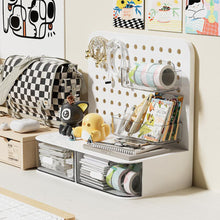 Load image into Gallery viewer, Desktop Perforated Board Storage Box Stationery Sorting Rack Desk Office Cosmetics Storage Rack Pen Holder