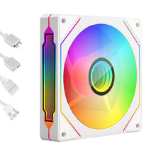 Load image into Gallery viewer, 4Pro 120mm ARGB Case Fan PWM Temperature Control 5V 3PIN 3-sided Infinity Mirror Quiet Computer Cooling Fan