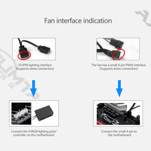 Load image into Gallery viewer, 4Pro 120mm ARGB Case Fan PWM Temperature Control 5V 3PIN 3-sided Infinity Mirror Quiet Computer Cooling Fan