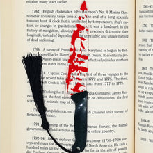 Load image into Gallery viewer, Horror Knife Clear Acrylic Bookmark with Tassel Halloween Themed Series Chopper Saw with Blood Halloween for Bookworms