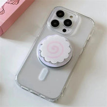 Load image into Gallery viewer, Korean Cute Fish Cake Rolls For Magsafe Magnetic Phone Grip Tok Griptok Stand For iPhone Funny Foldable Wireless Charging Holder