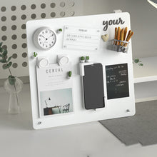 Load image into Gallery viewer, Magnetic Bulletin Board with Stand Magnetic Board for Tabletop with Magnetic Clamp Metal Board for Magnets Display