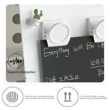 Load image into Gallery viewer, Magnetic Bulletin Board with Stand Magnetic Board for Tabletop with Magnetic Clamp Metal Board for Magnets Display