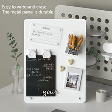 Load image into Gallery viewer, Magnetic Bulletin Board with Stand Magnetic Board for Tabletop with Magnetic Clamp Metal Board for Magnets Display