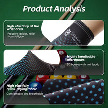 Load image into Gallery viewer, 1PC Professional Three-Finger Billiard Gloves Dot Design High-Elasticity Breathable Snooker Ice Silk Gloves For Both Hands