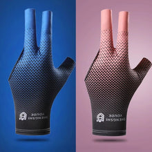 Load image into Gallery viewer, 1PC Professional Three-Finger Billiard Gloves Dot Design High-Elasticity Breathable Snooker Ice Silk Gloves For Both Hands