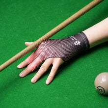Load image into Gallery viewer, 1PC Professional Three-Finger Billiard Gloves Dot Design High-Elasticity Breathable Snooker Ice Silk Gloves For Both Hands