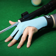 Load image into Gallery viewer, 1PC Professional Three-Finger Billiard Glove For Left Hand Anti-Slip High Elasticity Pressure Mesh Snooker Glove Billiard Accessories