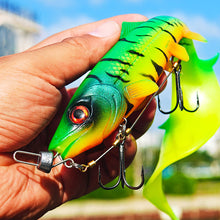 Load image into Gallery viewer, S/M/L 3X-Strong Treble Hook Steel Wire Rig With Weighted Sinker Anti-Rolling Paddle Tail Soft Bait Pike Fishing Stinger Rig Fishing Accessory