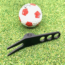 Load image into Gallery viewer, 1PC Golf Greens Fork Zinc Alloy Whistle Shape Repair Fork Turf Repair Tool Golf Equipment Accessories
