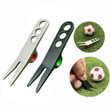 Load image into Gallery viewer, 1PC Golf Greens Fork Zinc Alloy Whistle Shape Repair Fork Turf Repair Tool Golf Equipment Accessories