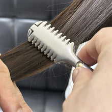 Load image into Gallery viewer, Alloy Double Sided Hair Clipper Hair Salon Hair Thinning Portable Trimming Knife Bangs Trimming Razor Hair Salon Tools