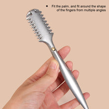 Load image into Gallery viewer, Alloy Double Sided Hair Clipper Hair Salon Hair Thinning Portable Trimming Knife Bangs Trimming Razor Hair Salon Tools