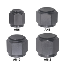 Load image into Gallery viewer, Car Fuel Oil Line Nut Port Adapter N4 AN6 AN8 AN10 AN12 Female Flare Cap Block Off Fitting Plug Aluminum Swivel Hex Head