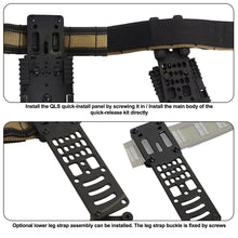 Load image into Gallery viewer, Tactical Adjustable Drop Leg Carry Platform Metal Modular Pistol Holster Adapter Kit Compatible QLS Airsoft Adapter Accessories
