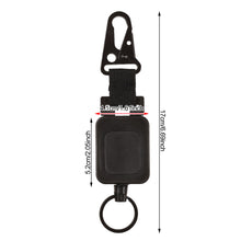Load image into Gallery viewer, 60cm Tactical Backpack Retractable Hook Steel Wire Badge Reels Multi-purpose Outdoor Fishing Climbing Accessories