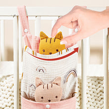 Load image into Gallery viewer, Baby Bedside Storage Bag Multi-Pocket Caddy Wipes & Diapers Storage Baby Cart Baby Room Organization Baby Gift for New Parents