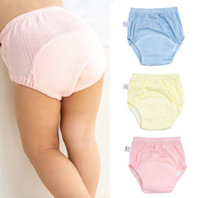 Load image into Gallery viewer, 3pcs Washable Baby Training Pants Breathable Cotton Cloth Reusable Ianfant Diaper Pants Leak-Proof Baby Bottom-Friendly Diaper Pants