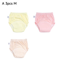 Load image into Gallery viewer, 3pcs Washable Baby Training Pants Breathable Cotton Cloth Reusable Ianfant Diaper Pants Leak-Proof Baby Bottom-Friendly Diaper Pants