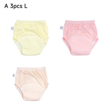 Load image into Gallery viewer, 3pcs Washable Baby Training Pants Breathable Cotton Cloth Reusable Ianfant Diaper Pants Leak-Proof Baby Bottom-Friendly Diaper Pants
