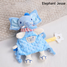 Load image into Gallery viewer, Baby Sleep Aid Plush Calming Toy Interactive Hand Puppet Soft Security Blanket With Chewable Silicone Teether Newborn Sensory Toy