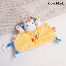 Load image into Gallery viewer, Baby Sleep Aid Plush Calming Toy Interactive Hand Puppet Soft Security Blanket With Chewable Silicone Teether Newborn Sensory Toy