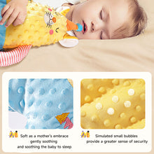 Load image into Gallery viewer, Baby Sleep Aid Plush Calming Toy Interactive Hand Puppet Soft Security Blanket With Chewable Silicone Teether Newborn Sensory Toy